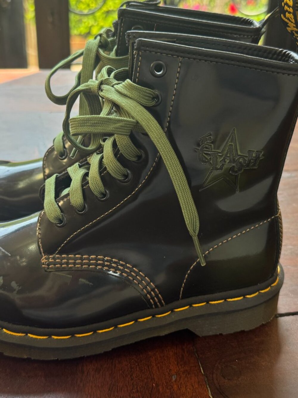 Dr. Martens x The Clash 1460 Boots Black Patent Leather Sz US Mens 7/Women’s 9 - Picture 13 of 13